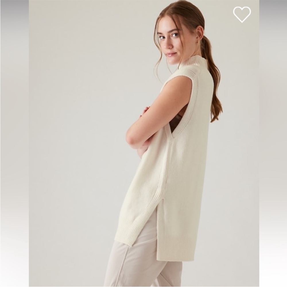 NWT Athleta Alpine Tabard Sweater  XL cashmere cotton - Picture 6 of 9